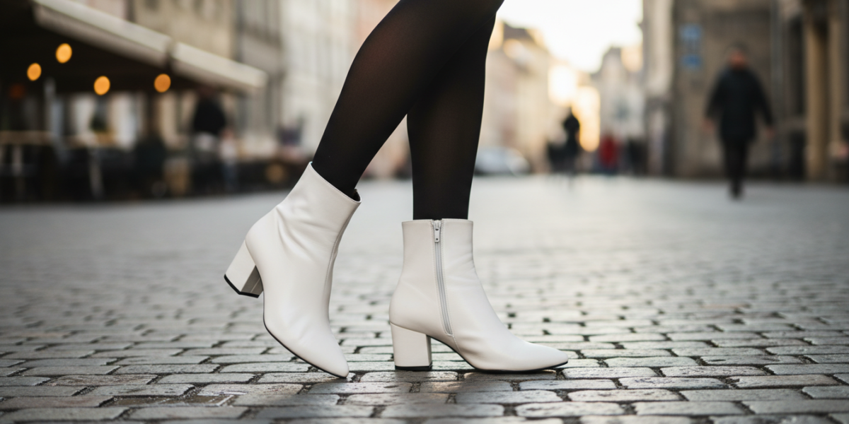 Białe buty do czarnych rajstop czy takie zestawienie może wyglądać stylowo?