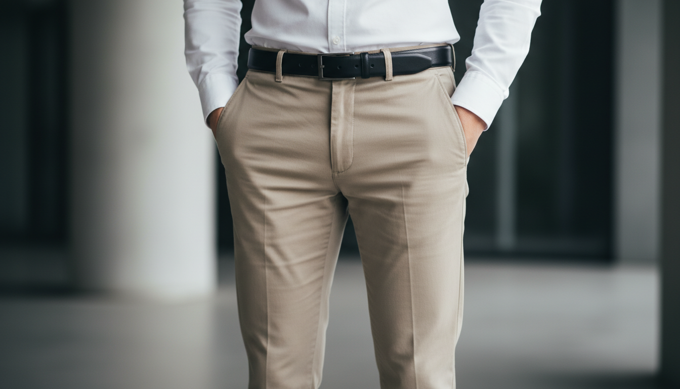 Jak stworzyć elegancką stylizację z beżowymi spodniami i czarnymi butami?