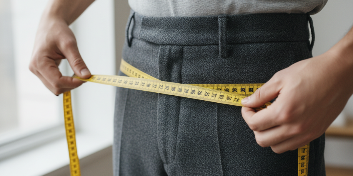 Jak zmierzyć biodra w spodniach