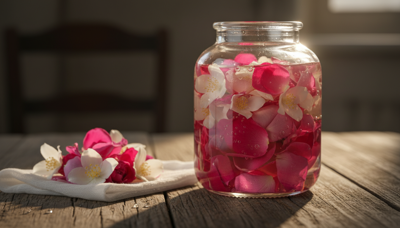 Jak wygląda proces maceracji płatków kwiatów krok po kroku?