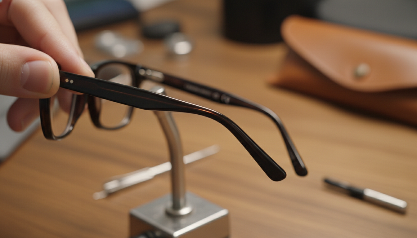 W których miejscach najlepiej doginać zauszniki aby okulary nie spadały?