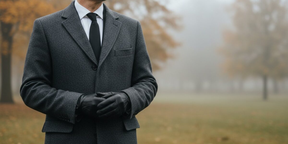 Strój na pogrzeb – jak skomponować pełną szacunku stylizację w ciemnych kolorach?