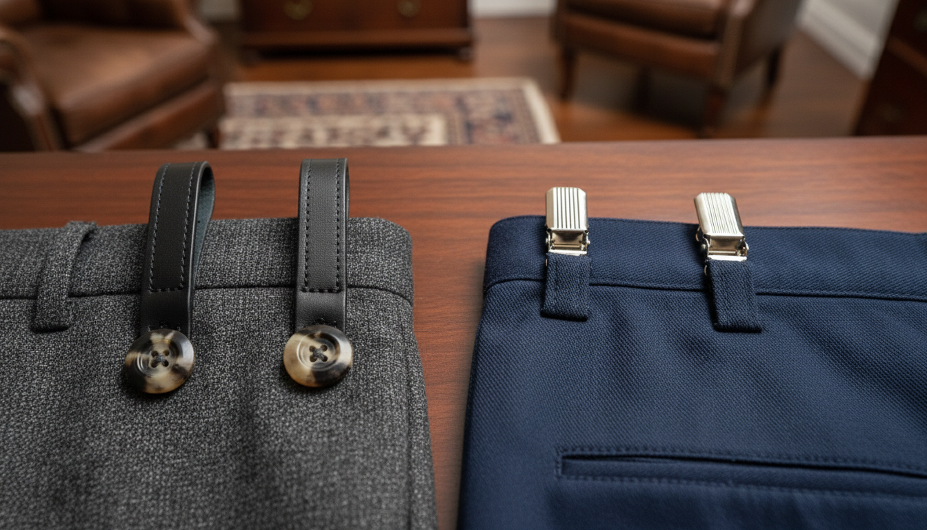 Jakie są różnice między szelkami na guziki a tymi na żabki?